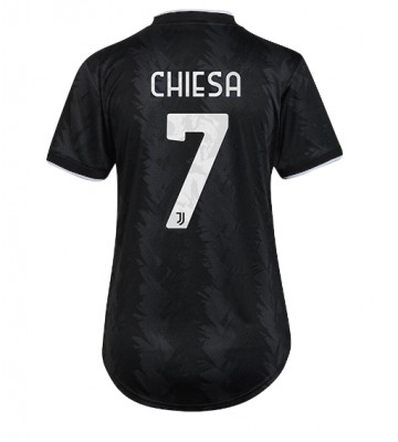 Juventus Federico Chiesa #7 Bortedrakt Kvinner 2022-23 Kortermet